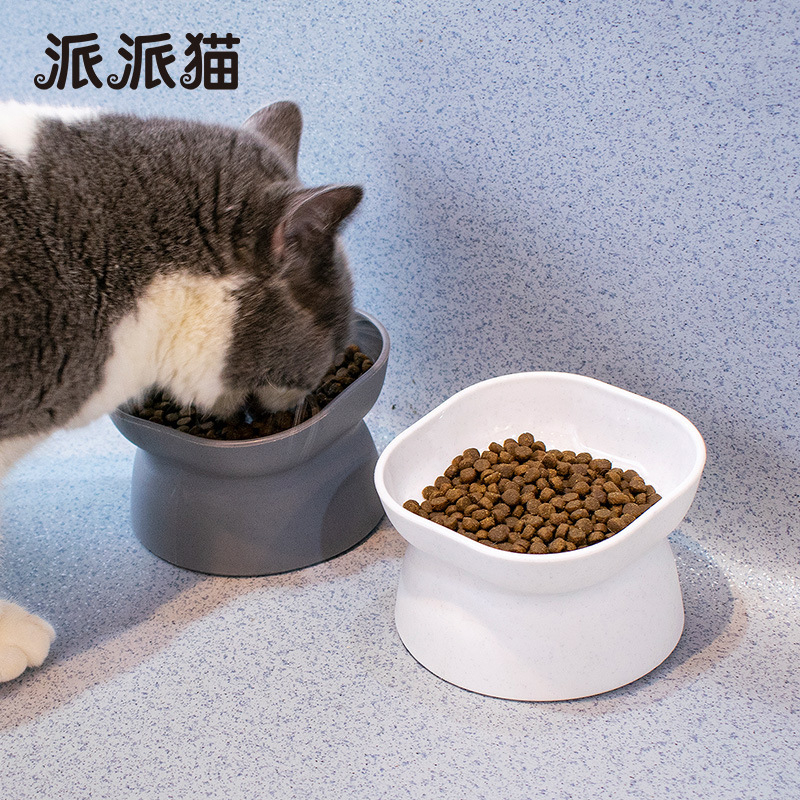 Có thể bán buôn Bát ăn cho thú cưng Bảo vệ cổ nghiêng Dung tích cao Dễ dàng sinh chống trượt Kitty chó mèo Virgina056 Hàng giao ngay
