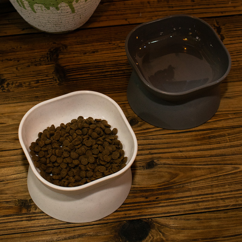 Có thể bán buôn Bát ăn cho thú cưng Bảo vệ cổ nghiêng Dung tích cao Dễ dàng sinh chống trượt Kitty chó mèo Virgina056 Hàng giao ngay