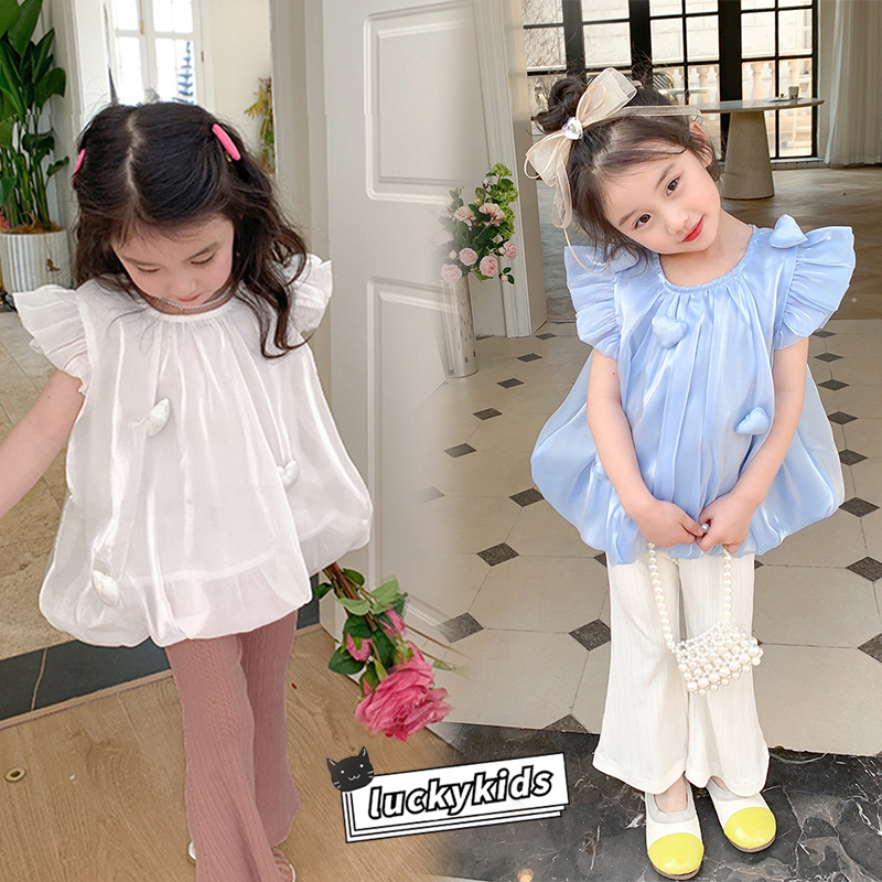 Sweet baby girls áo / quần ống loe màu rắn