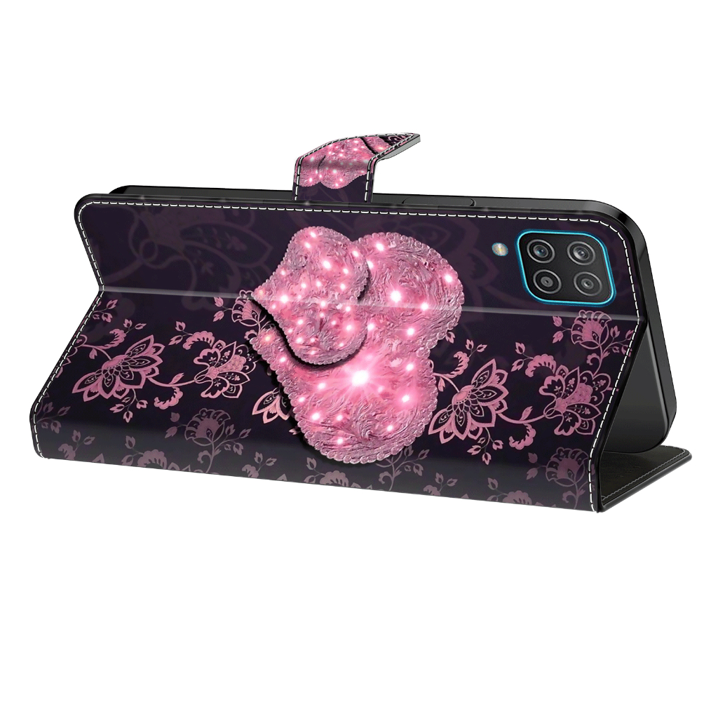 Vỏ điện thoại mới cho samsung galaxy a12 a52 a52s 4g 5g a21s a50 a51 a71 4g hoa văn sơn pha lê từ tính ví da pu bao da lật có khe cắm thẻ