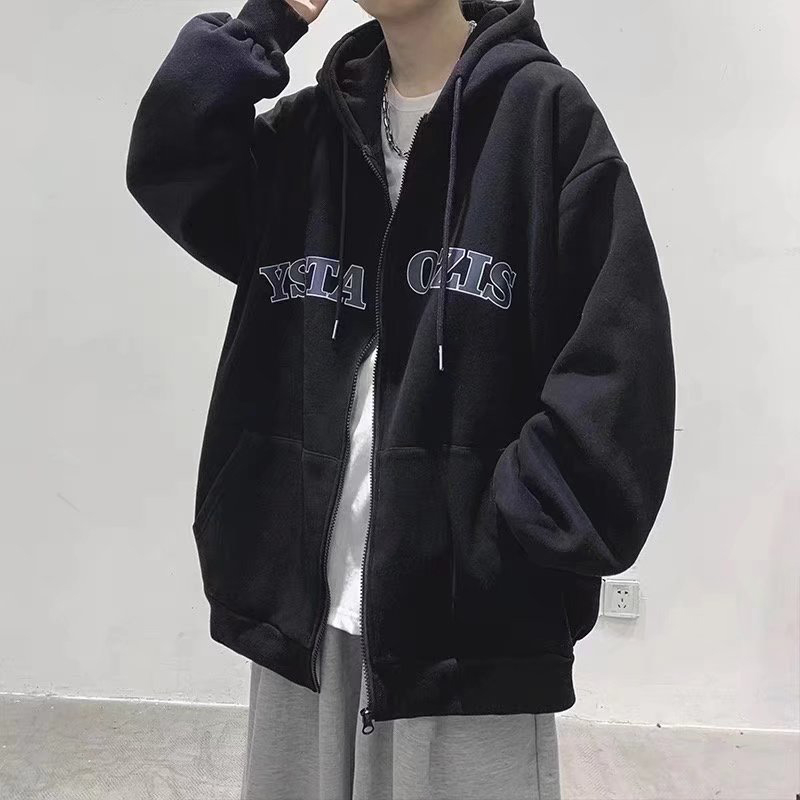 Áo Khoác Hoodie zip nỉ bông nam nữ form rộng jacket unisex Áo Hoodie có khóa kéo Cotton Dày Dặn phong cách hàn quốc