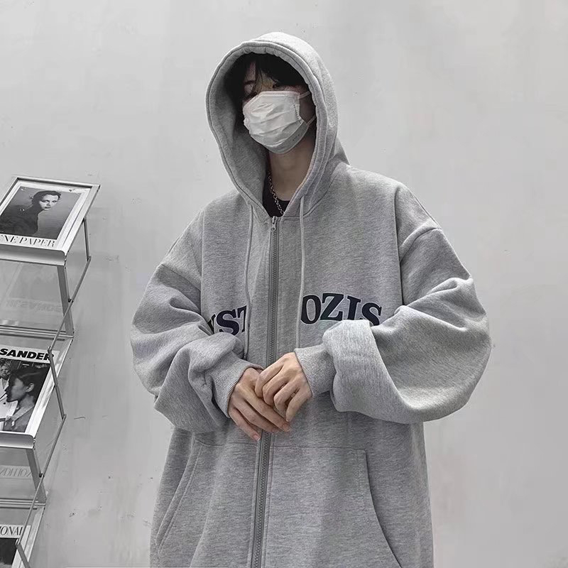 Áo Khoác Hoodie zip nỉ bông nam nữ form rộng jacket unisex Áo Hoodie có khóa kéo Cotton Dày Dặn phong cách hàn quốc