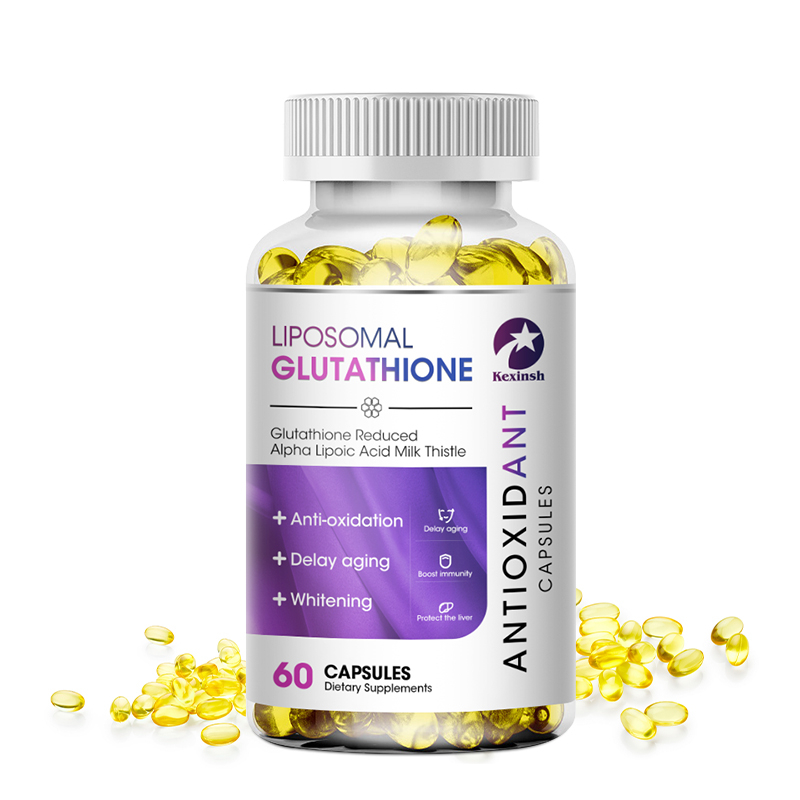 Kexinsh Glutathione Viên nang Collagen Chống oxy hóa Chống lão hóa Tăng cường miễn dịch Dull Làm trắ