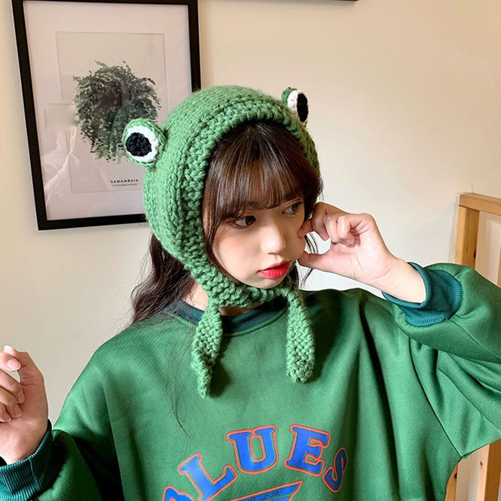 Mũ beanie Hình Chú Ếch MIHAN1 Dùng Làm Đạo Cụ Chụp Ảnh Cho Bé