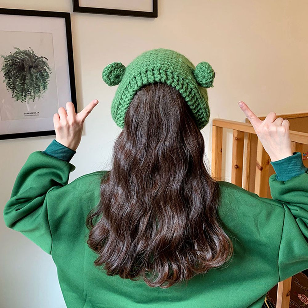 Mũ beanie Hình Chú Ếch MIHAN1 Dùng Làm Đạo Cụ Chụp Ảnh Cho Bé