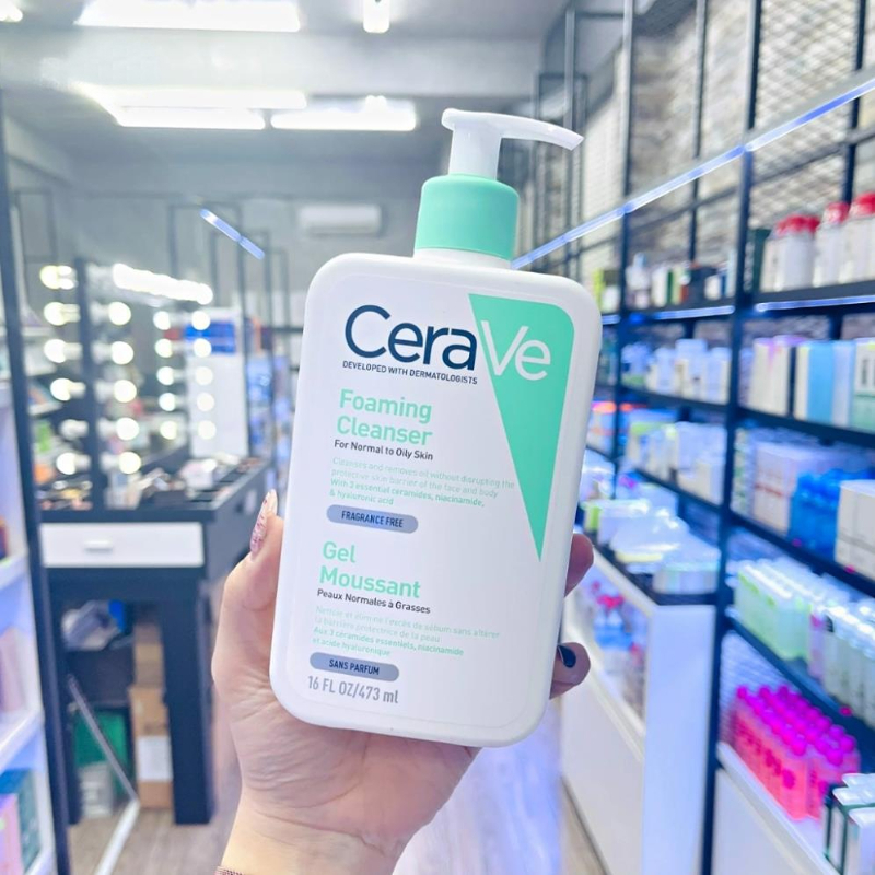 Cerave foam facial cleanser 236ml - original dành cho da dầu, da khô, mụn nhạy cảm