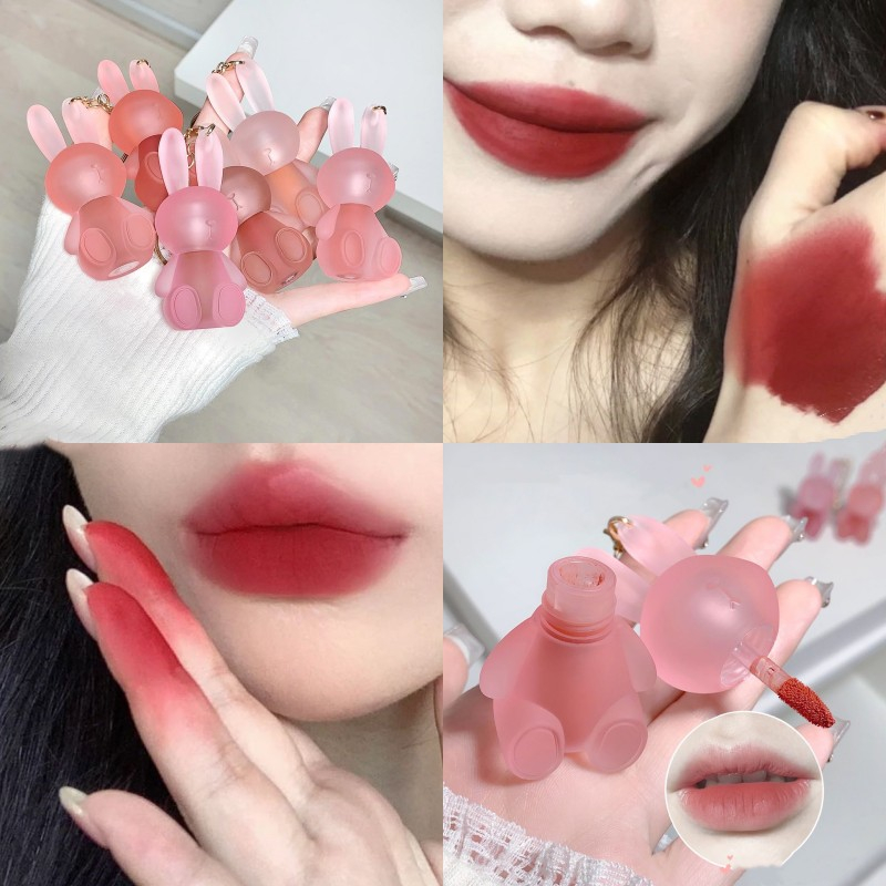 Son Môi Màu Nhung Lì Lâu Trôi Không Dính Ly Hình Thỏ Xinh Xắn