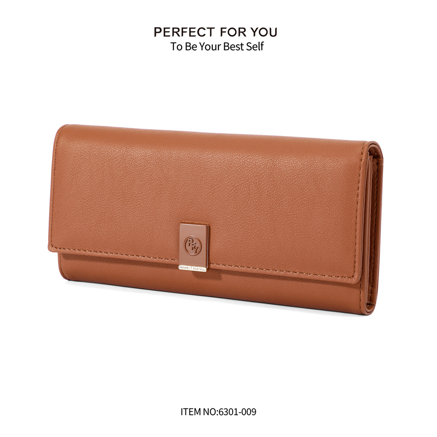 Ví dài nữ hàn quốc thiết kế thời trang ví dài da dung tích cao ví nữ 6301-009