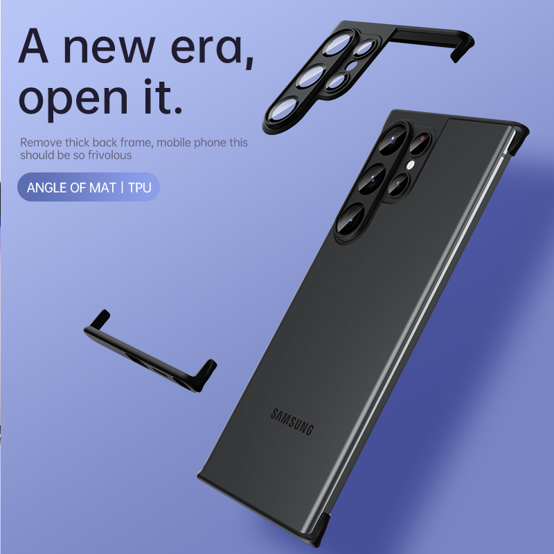 2 trong 1 combo vỏ phim bảo vệ máy ảnh kính viền trên cùng cho samsung galaxy s23 s22 ultra s23 plus frame