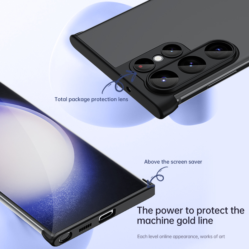 2 trong 1 combo vỏ phim bảo vệ máy ảnh kính viền trên cùng cho samsung galaxy s23 s22 ultra s23 plus frame