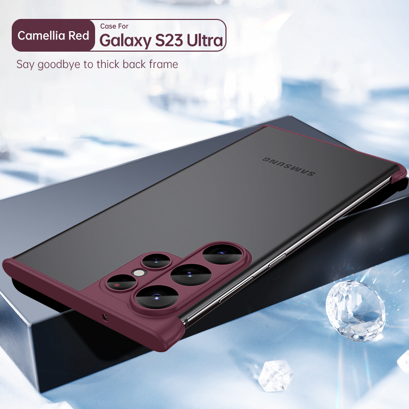 2 trong 1 combo vỏ phim bảo vệ máy ảnh kính viền trên cùng cho samsung galaxy s23 s22 ultra s23 plus frame