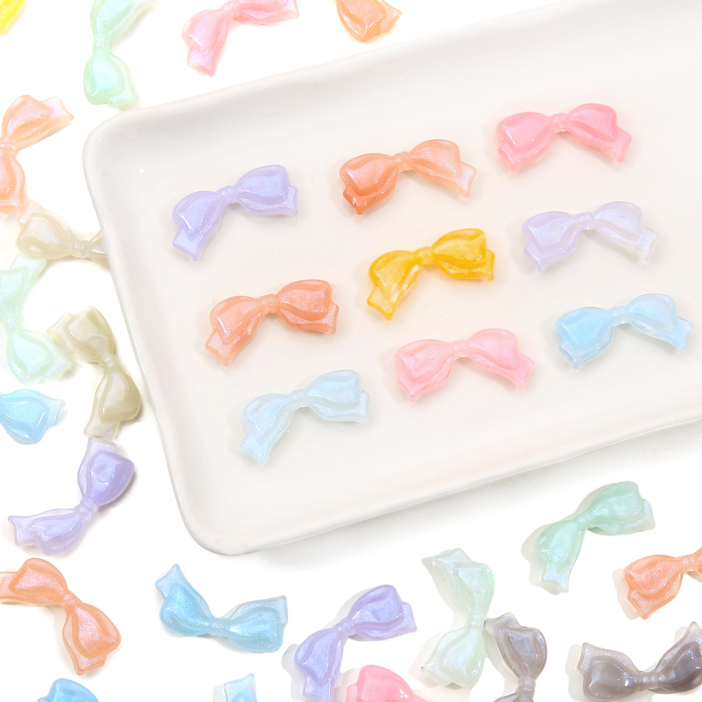 Ruy băng nhấp nháy bowknot mabe blue tears series bowknot diy làm móc khóa / bông tai / phụ kiện chuỗi treo