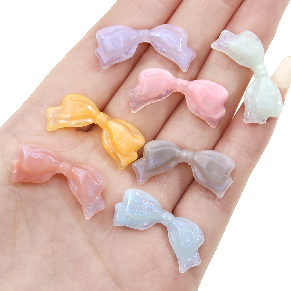 Ruy băng nhấp nháy bowknot mabe blue tears series bowknot diy làm móc khóa / bông tai / phụ kiện chuỗi treo