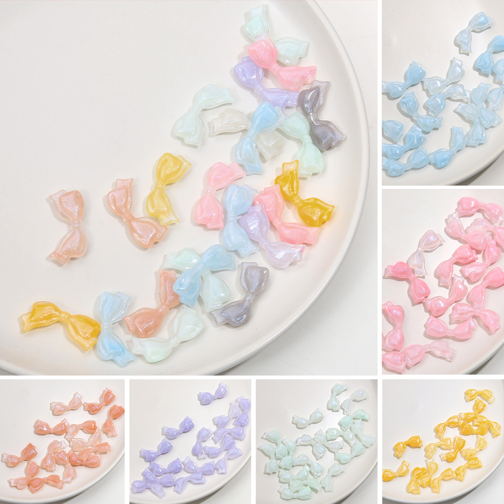 Ruy băng nhấp nháy bowknot mabe blue tears series bowknot diy làm móc khóa / bông tai / phụ kiện chuỗi treo