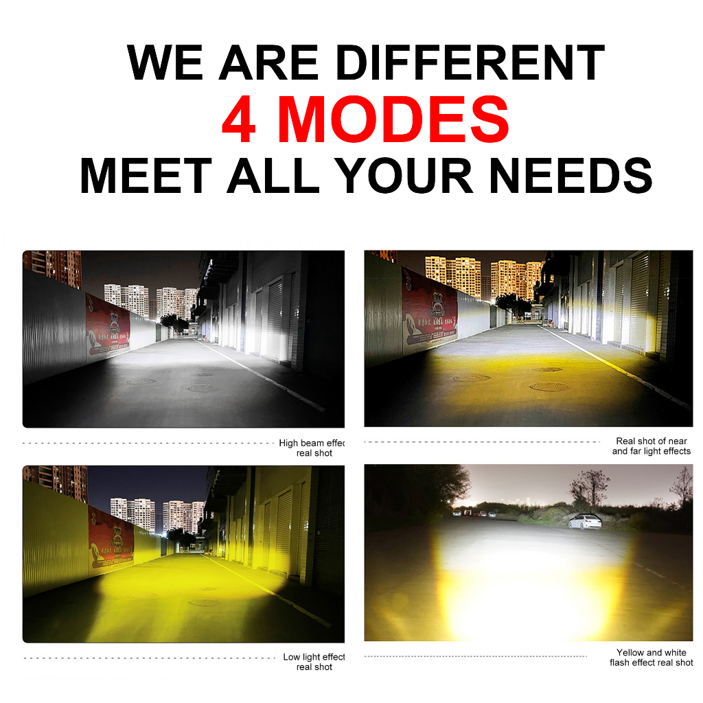 2Đèn Trợ Sáng xe máy 4 mầu Bi cầu mini trợ sáng đèn trợ sáng bi cầu mini led xey mini chính hãng bi Cầu đèn pha bi cầu xe máy