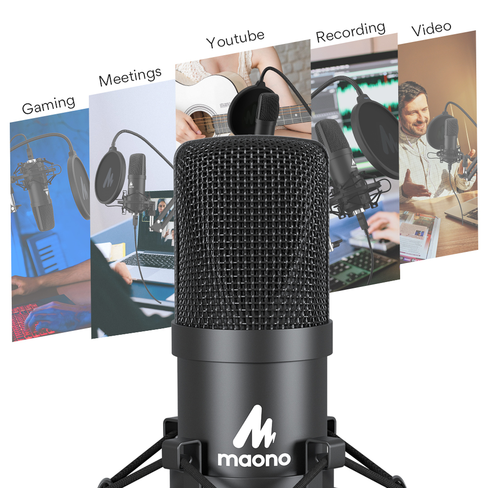 Micro điện dung USB MAONO AU-A04 192khz/ 24bit hỗ trợ ghi âm trực tiếp podcast chuyên nghiệp cho PC Youtube
