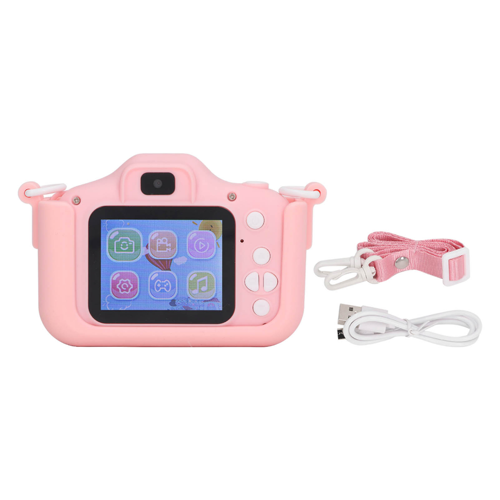 Máy ảnh kỹ thuật số dành cho trẻ em Màn hình HD 2.0 inch có thể sạc lại quay phim tự sướng dây buộc bé trai gái