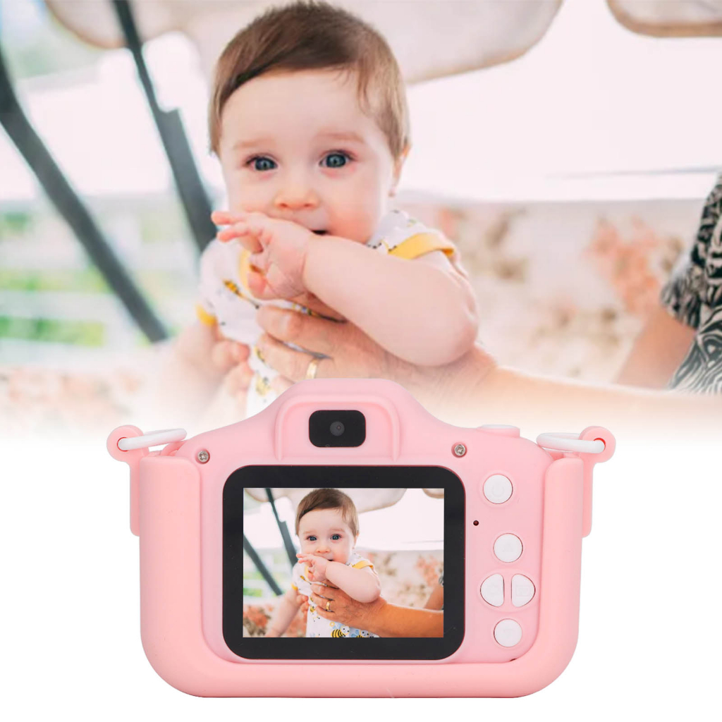 Máy ảnh kỹ thuật số dành cho trẻ em Màn hình HD 2.0 inch có thể sạc lại quay phim tự sướng dây buộc bé trai gái