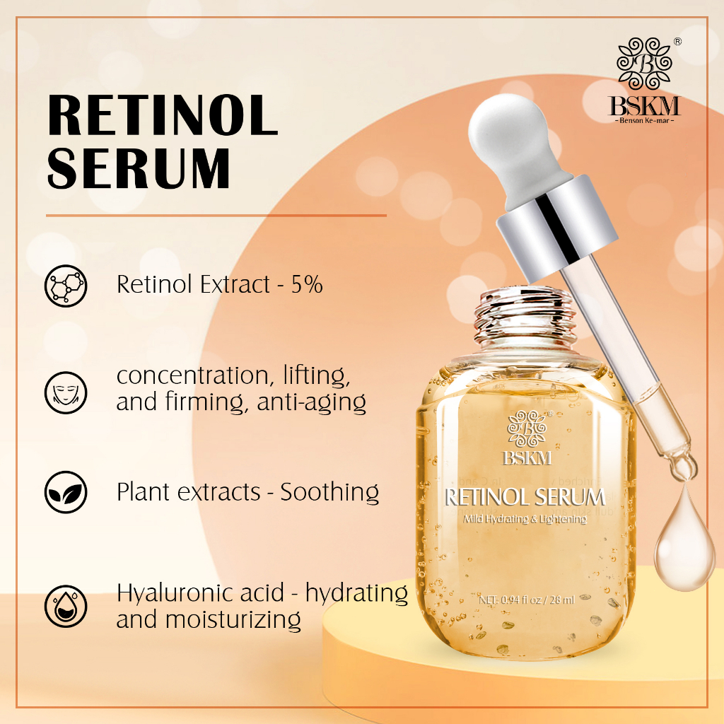 Bộ Re2 sản phẩm BSKM chống lão hóa retinol serum dưỡng da mặt/ mắt với con lăn giảm nếp nhăn làm trắng nâng da săn chắc