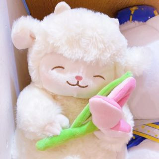 Gối đồ chơi búp bê búp bê sang trọng MINISO Lamb Tulip Quà tặng cho bé gái