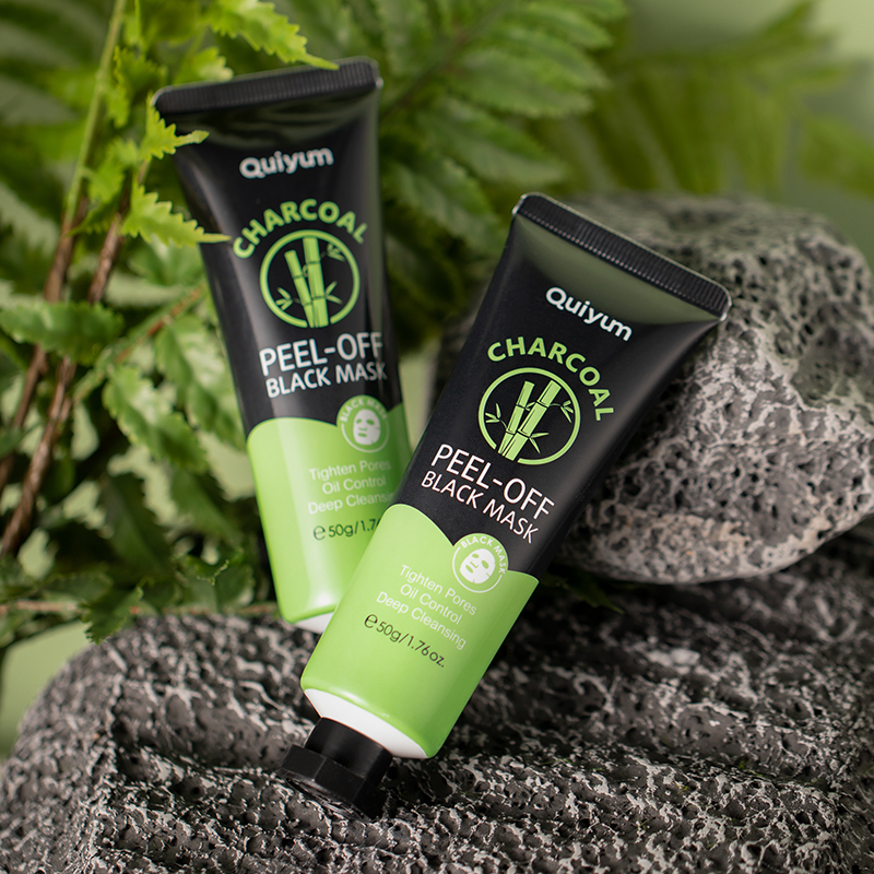 Quiyum charcoal peel-off black mask 50g làm sạch sâu se khít lỗ chân lông kiểm soát dầu dưỡng ẩm