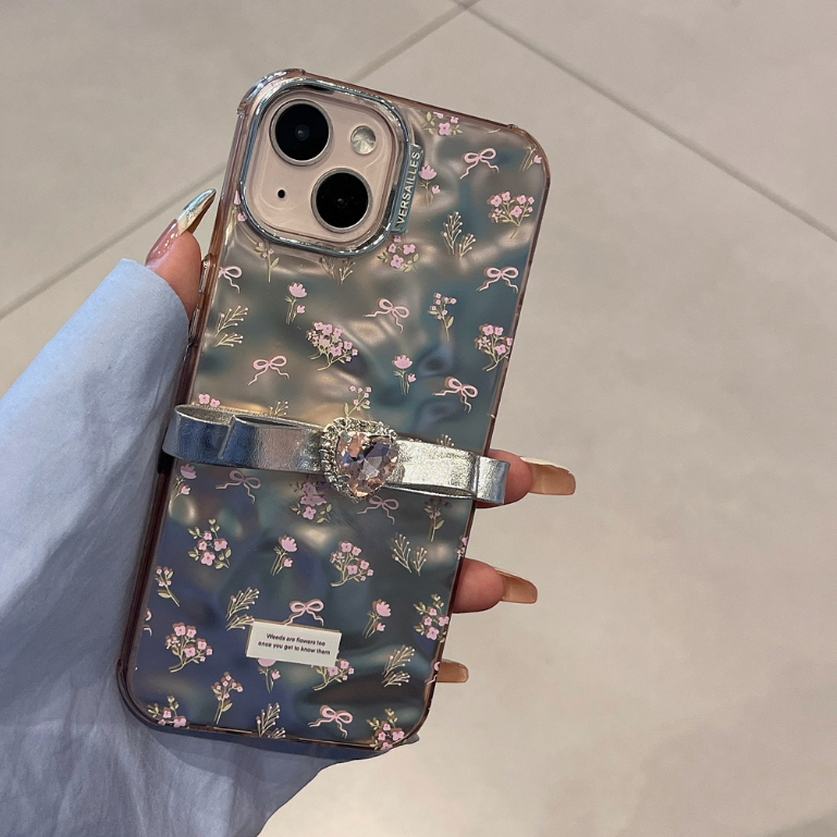 Ốp Điện Thoại tpu Mềm Mạ Điện Hình Hoa Bướm 3d Cho iphone 15 pro max 14promax 14 14pro 13promax 13pro 12promax 11