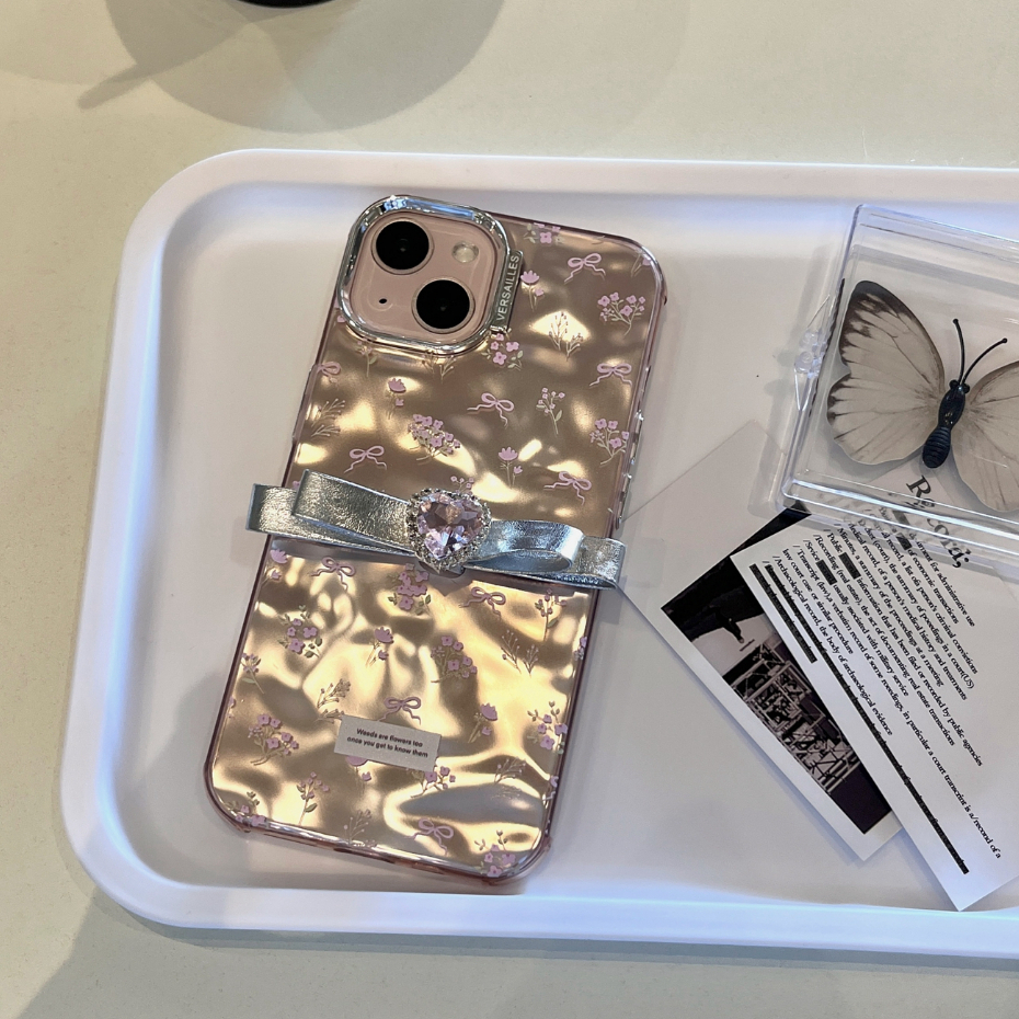 Ốp Điện Thoại tpu Mềm Mạ Điện Hình Hoa Bướm 3d Cho iphone 15 pro max 14promax 14 14pro 13promax 13pro 12promax 11