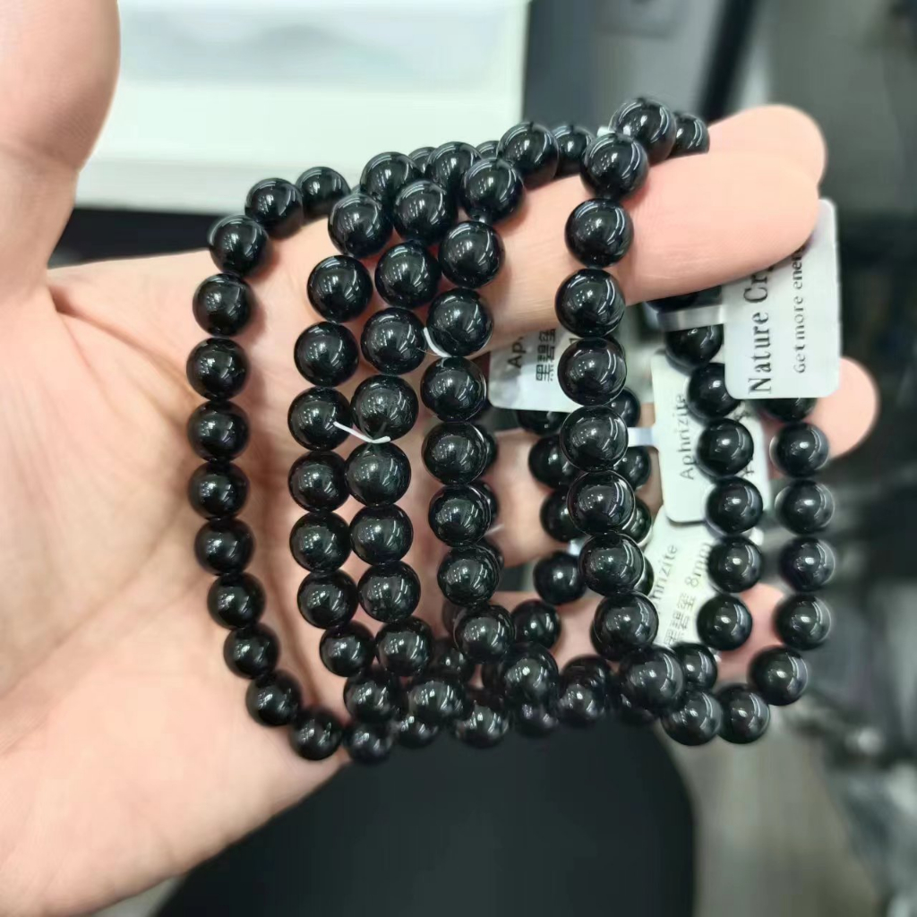 Vòng đeo tay đơn tourmaline đen tự nhiên phụ kiện tự làm thời trang all-match