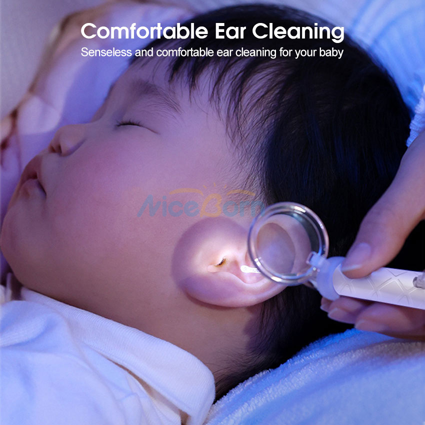 Niceborn ear pick nhíp phát sáng có thể sạc lại led ear spoon ear wax removal ear cleaner dụng cụ làm sạch tai an toàn dụng cụ làm sạch tai với 2 kính lúp 4 đầu thìa tai cho trẻ em người lớn