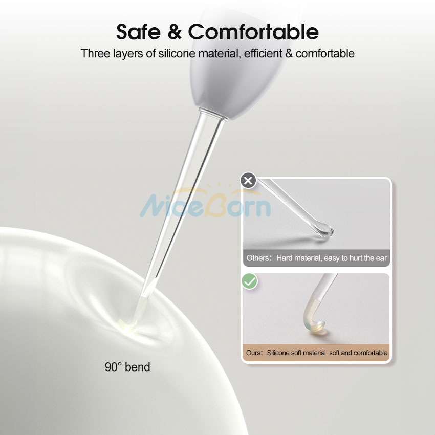 Niceborn ear pick nhíp phát sáng có thể sạc lại led ear spoon ear wax removal ear cleaner dụng cụ làm sạch tai an toàn dụng cụ làm sạch tai với 2 kính lúp 4 đầu thìa tai cho trẻ em người lớn