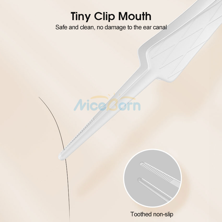 Niceborn ear pick nhíp phát sáng có thể sạc lại led ear spoon ear wax removal ear cleaner dụng cụ làm sạch tai an toàn dụng cụ làm sạch tai với 2 kính lúp 4 đầu thìa tai cho trẻ em người lớn