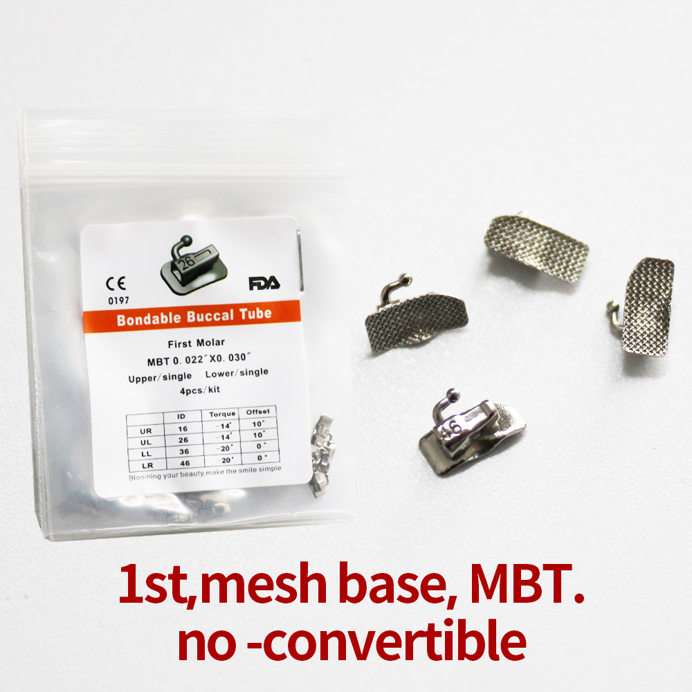 Set 5 Gói 20 Ống Dẫn mbt 1st 0.022 Chuyên Dụng Chất Lượng Cao 5Packs 20Pcs MBT 1st 0.022 Single No Convertible Buccal Tube