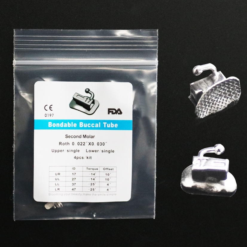 5 gói 20 cái lưới cơ sở 2nd molar tube roth no-convertible buccal tube     5Packs 20Pcs Mesh base 2nd Roth No-Convertible Buccal Tube