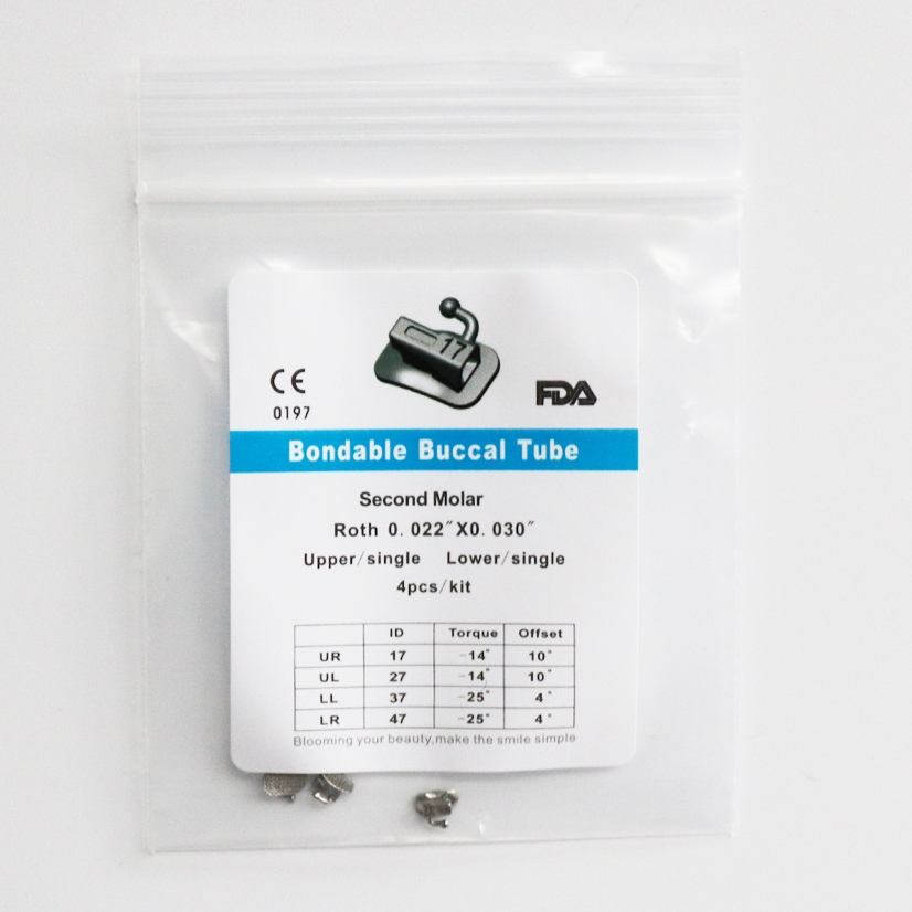 5 gói 20 cái lưới cơ sở 2nd molar tube roth no-convertible buccal tube     5Packs 20Pcs Mesh base 2nd Roth No-Convertible Buccal Tube