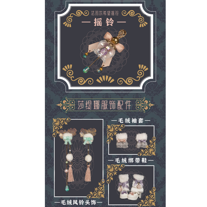 Bộ Trang Phục Búp Bê Tỉ Lệ 1 / 6 Bằng Vải Satin Đính Đá Xinh Xắn Satina