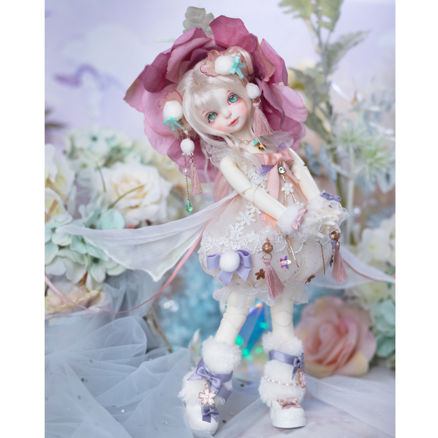 Bộ Trang Phục Búp Bê Tỉ Lệ 1 / 6 Bằng Vải Satin Đính Đá Xinh Xắn Satina