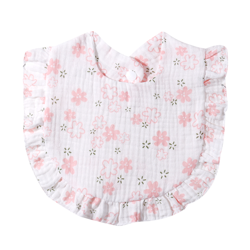 Yếm Ăn Cotton In Họa Tiết Xinh Xắn Dành Cho Bé