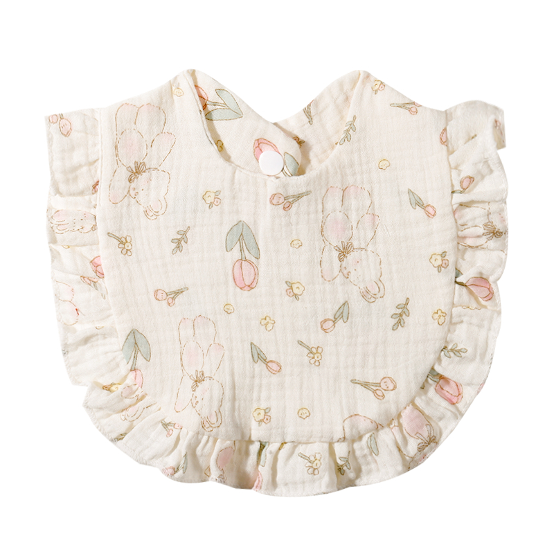 Yếm Ăn Cotton In Họa Tiết Xinh Xắn Dành Cho Bé