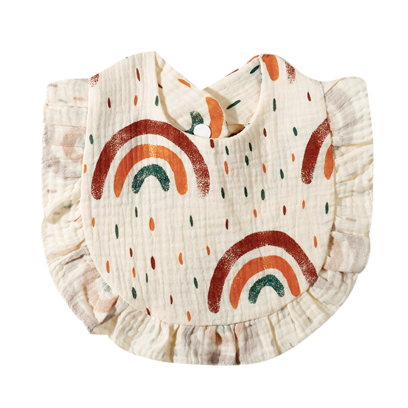 Yếm Ăn Cotton In Họa Tiết Xinh Xắn Dành Cho Bé