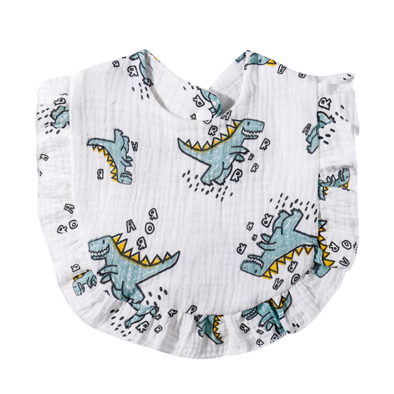 Yếm Ăn Cotton In Họa Tiết Xinh Xắn Dành Cho Bé
