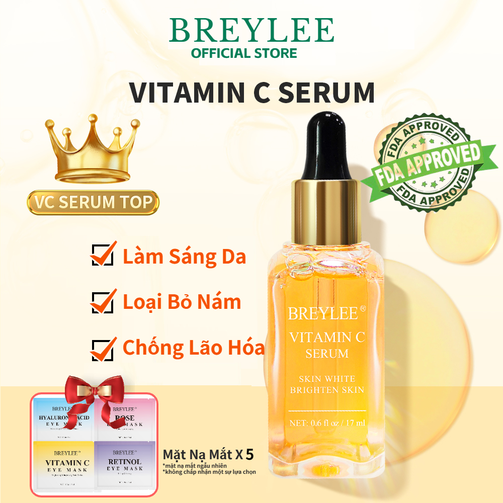 Serum Vitamin C Breylee Làm Trắng Sáng Se Khít Thu Nhỏ Lỗ Chân Lông 17ml
