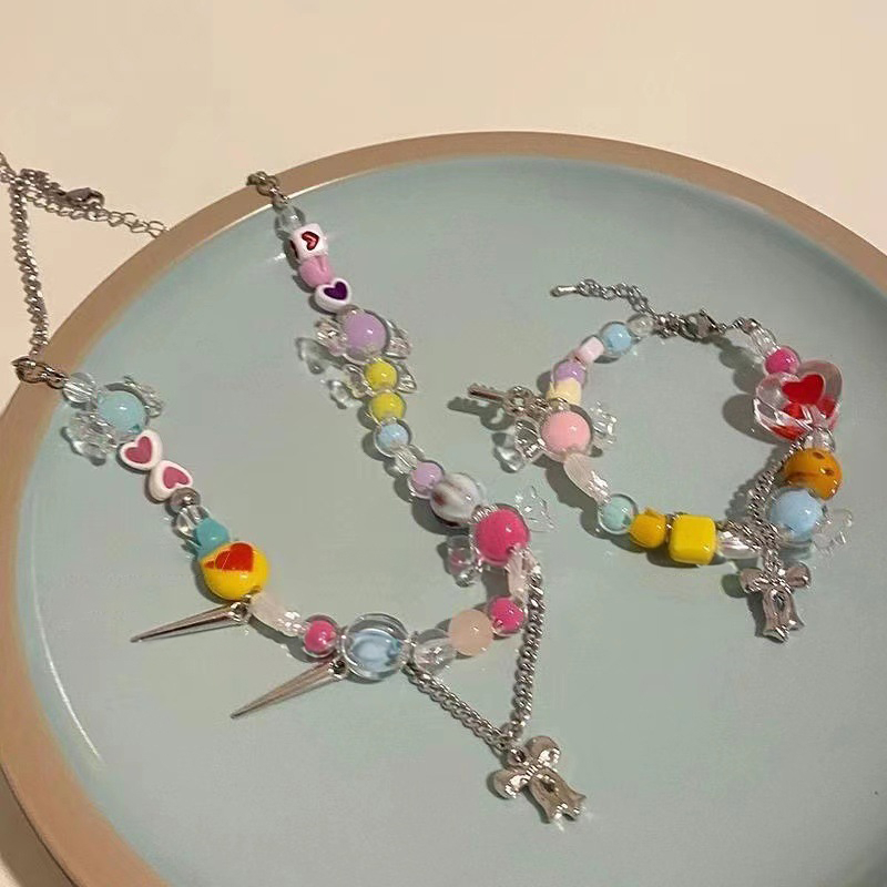 Ins bead bracelet star bead bracelet phụ kiện thời trang vòng tay cô gái quà tặng sinh nhật tinh tế