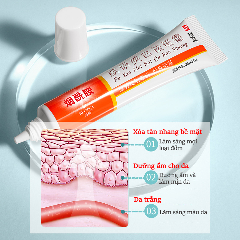 ⭐CHÍNH HÃNG⭐Tinh chất làm trắng sạch tàn nhang 20g*3 Kem trắng da và xóa tàn nhang, Hiệu quả làm mờ thâm nám tàn nhan, Kem nám tàn nhang