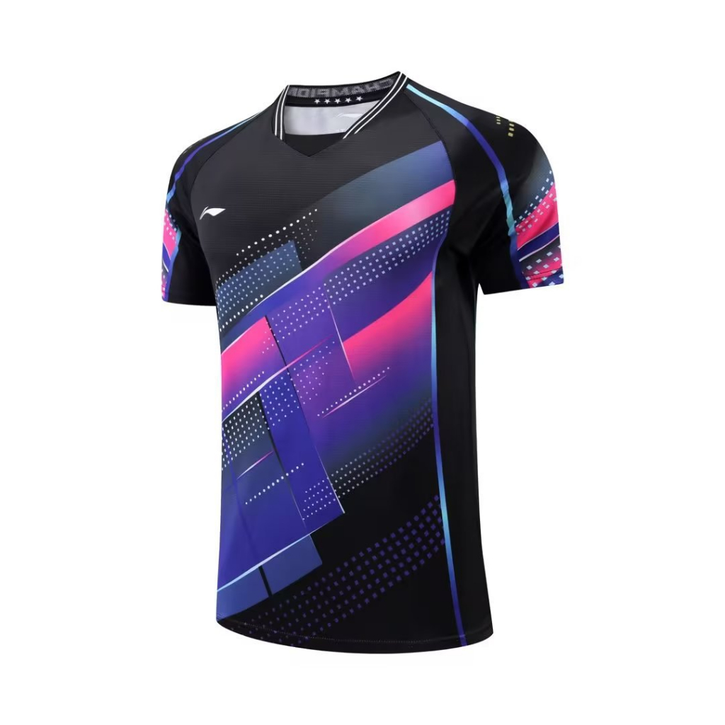 Li ning's new 2023 summer table tennis jersey quick-drying sweat-absorbing thoáng khí nam và nữ áo ngắn tay ngắn thi đấu jersey áo tập luyện dành cho trẻ em
