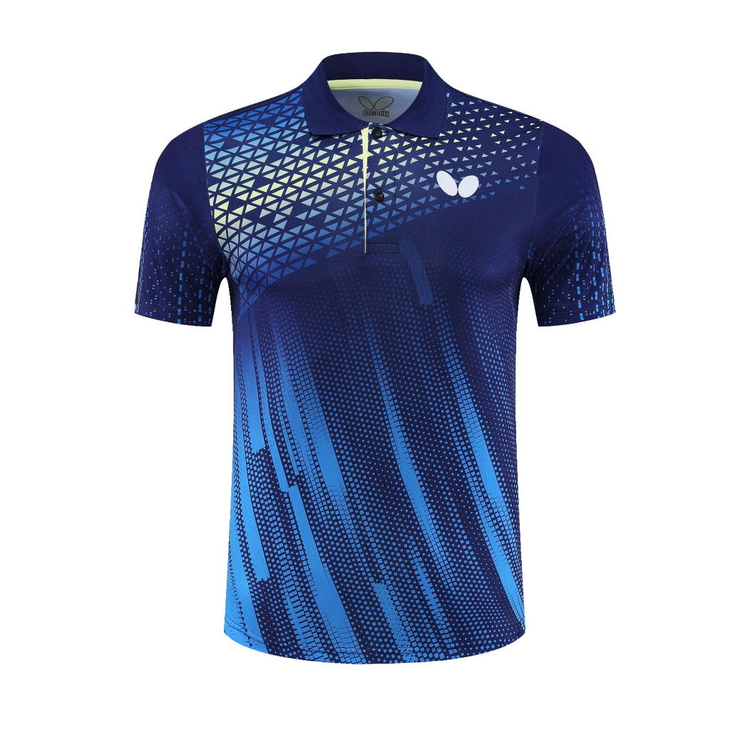 Butterfly nam và nữ bộ đồ thi đấu mới bộ đồ bóng bàn sấy nhanh thoáng khí mồ hôi-hấp thụ trẻ em Áo polo thể thao tay ngắn