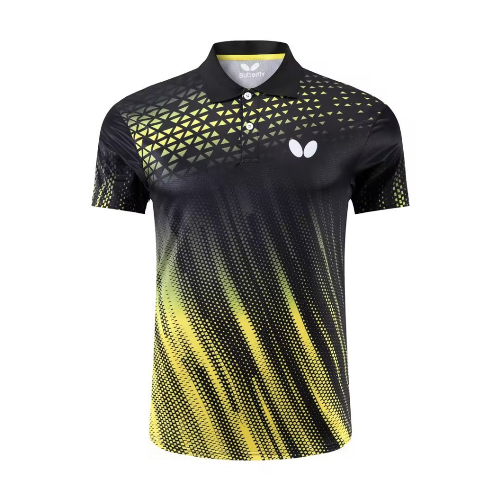 Butterfly nam và nữ bộ đồ thi đấu mới bộ đồ bóng bàn sấy nhanh thoáng khí mồ hôi-hấp thụ trẻ em Áo polo thể thao tay ngắn