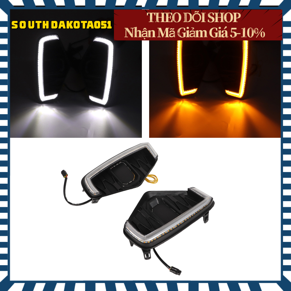 Bộ 2 Đèn LED Chạy Ban Ngày Tín Hiệu Sương Mù 12V Cho Nissan Navara NP300 2020‑2022【Southdakota051】