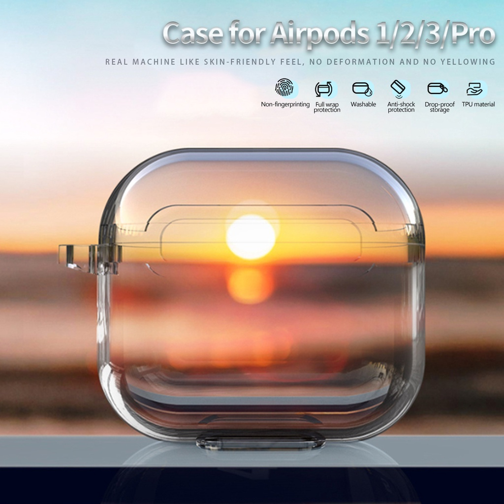 Vỏ Bảo Vệ Hộp Sạc Tai Nghe airpods 1 2 3 11 12 pro Trong Suốt Họa Tiết Độc Đáo Thời Trang