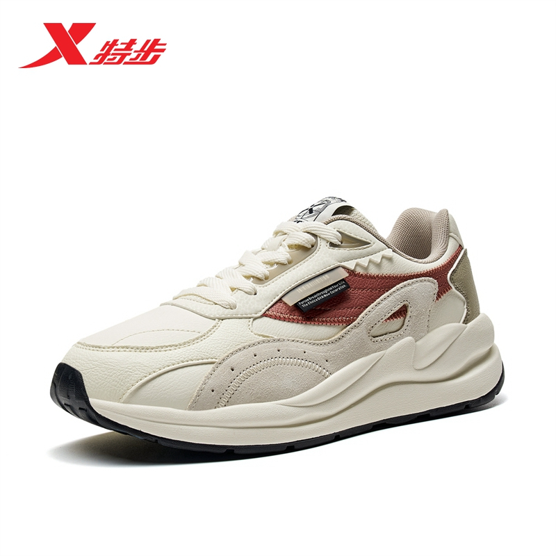 Xtep retro giày thể thao nam mùa thu mới giày thường nhẹ giày thời trang đa năng dòng 80 giày hợp thời trang