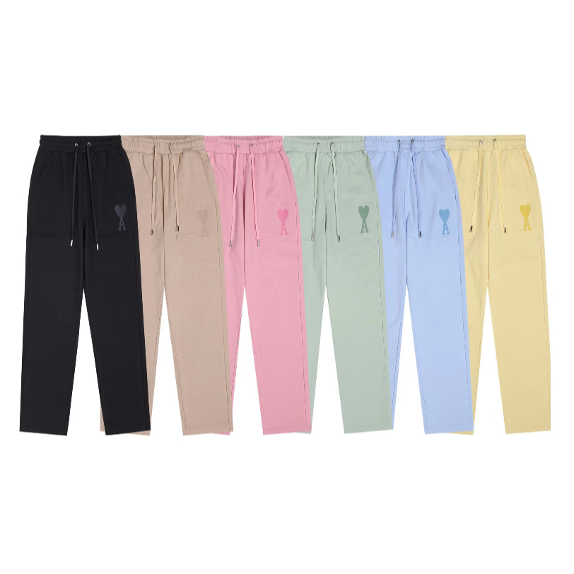 Thiết kế thêu cùng màu vải terry quần âu unisex